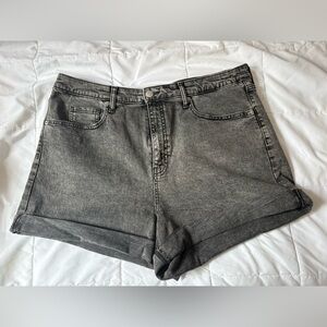 wild fable Washed Gray High-Rise Denim Shorts